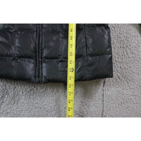 A.N.A Puffer Coat Womens Black Medium Down Jacket Lined Hooded Full Zip - Picture 6 of 9